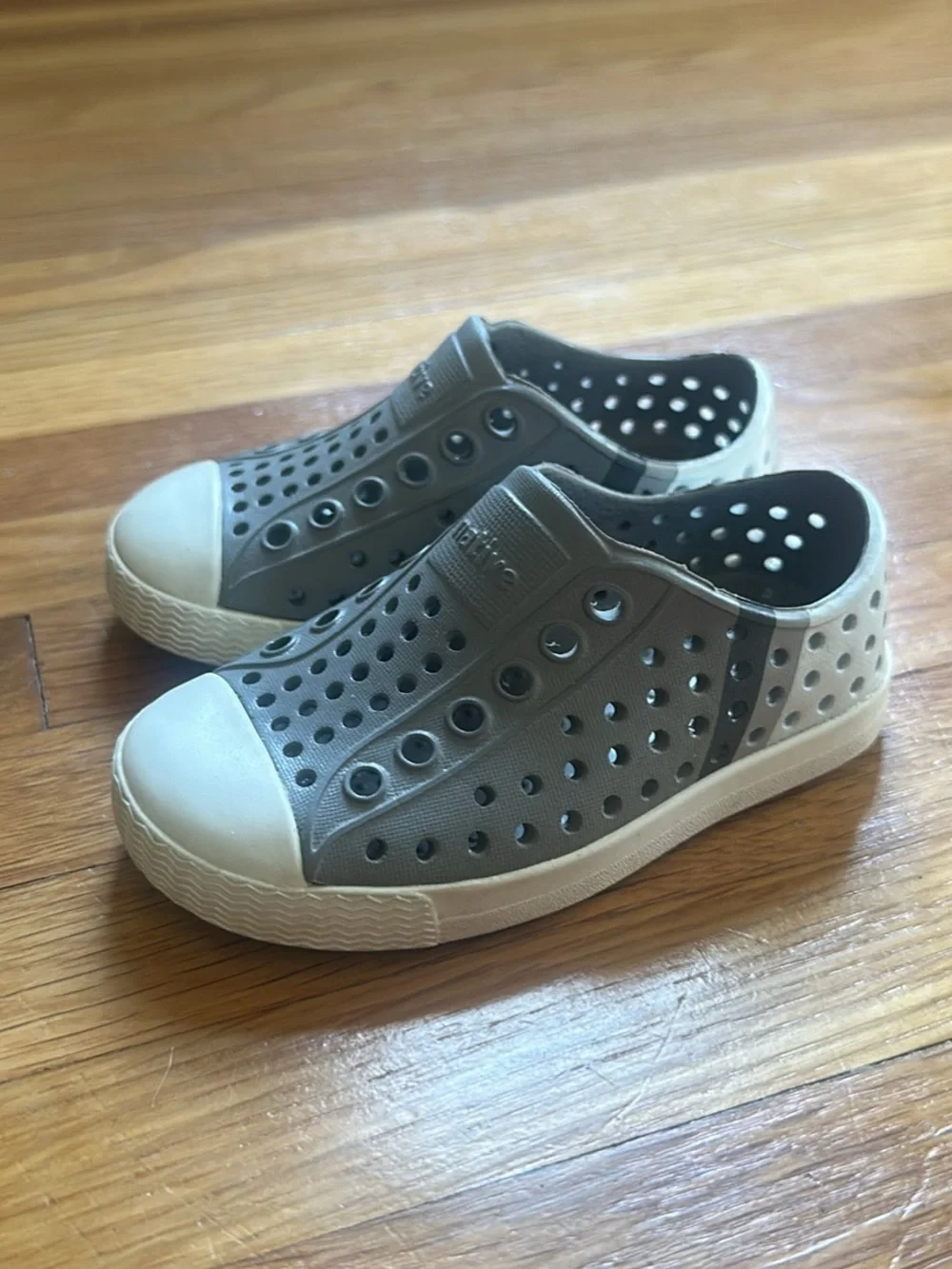 Native Shoes Kids Grey Slip-On Perforated Water Shoes